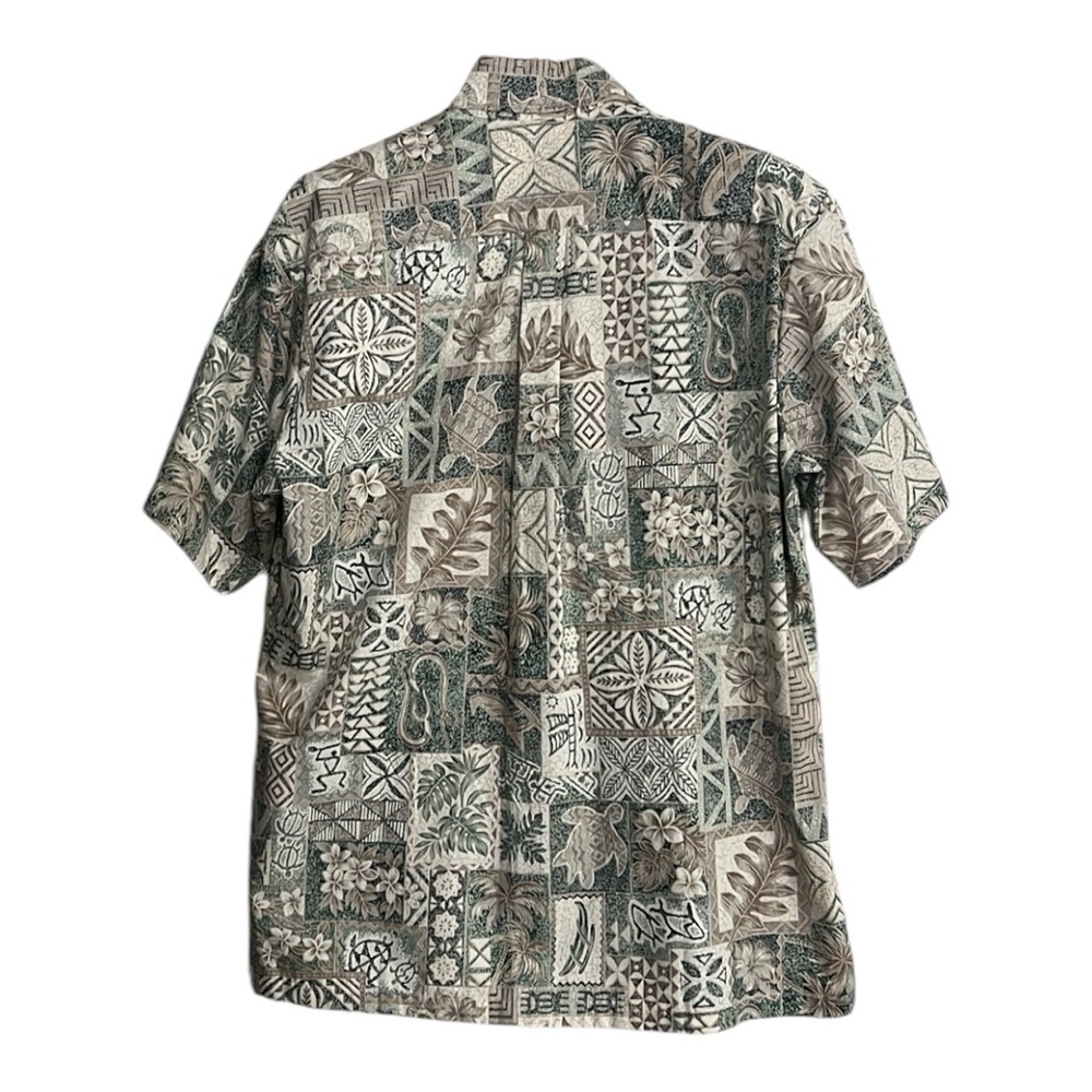 RJC Hawaiian Men's Casual Short Sleeves Button Down All Cotton Shirt Size Large - Picture 3 of 4